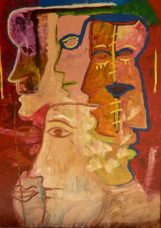 Anwar Djuliadi - Pikir Pikir
 137 x 100 cm
 acrylic on canvas